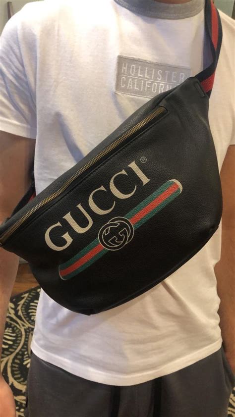 authentic gucci fanny pack|gucci fanny pack with tiger.